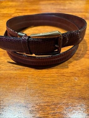 Men’s vintage Calè Genuine brown Lizard belt size 34